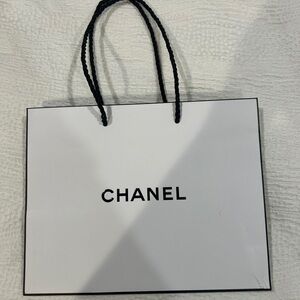 New Chanel black white Classic shopping bag